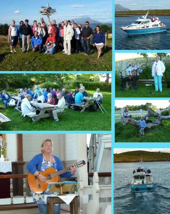Bildecollage. Bes�k fra Vega 14. august.